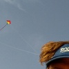 Flying kites at Hilton Head, July 2015.