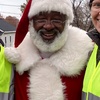 With Santa at the Durham Christmas parade, 2017.